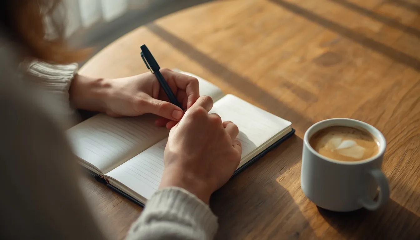Person journaling for CSBD addiction recovery