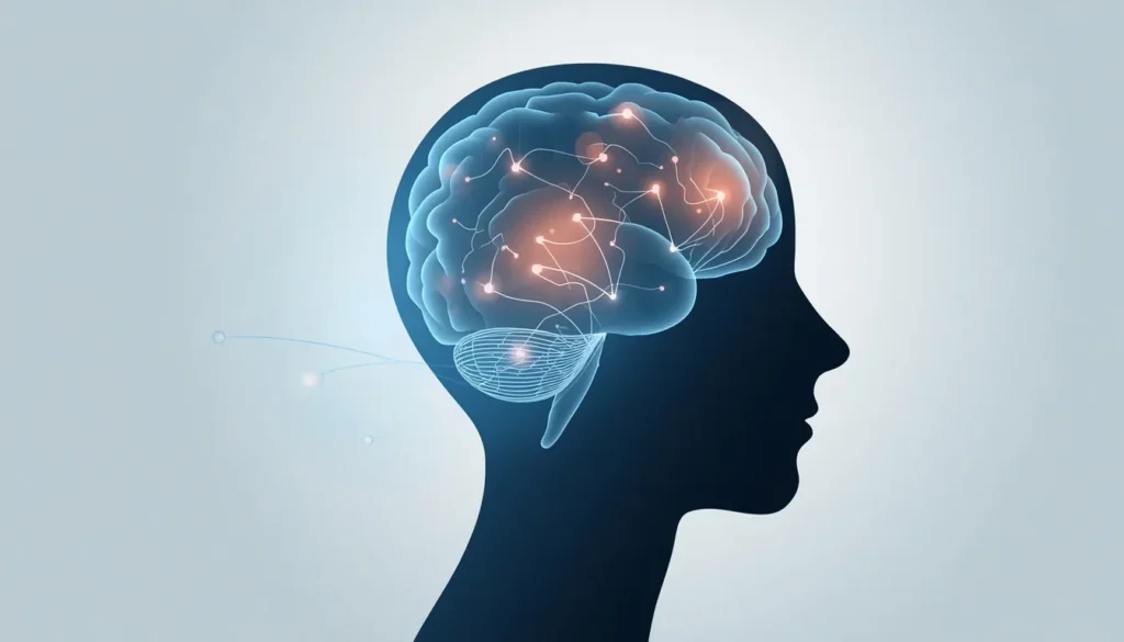 Catatonic schizophrenia brain concept