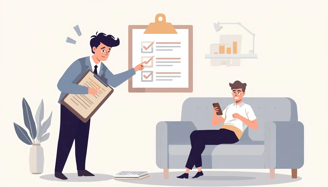 Partner managing chores like a project manager