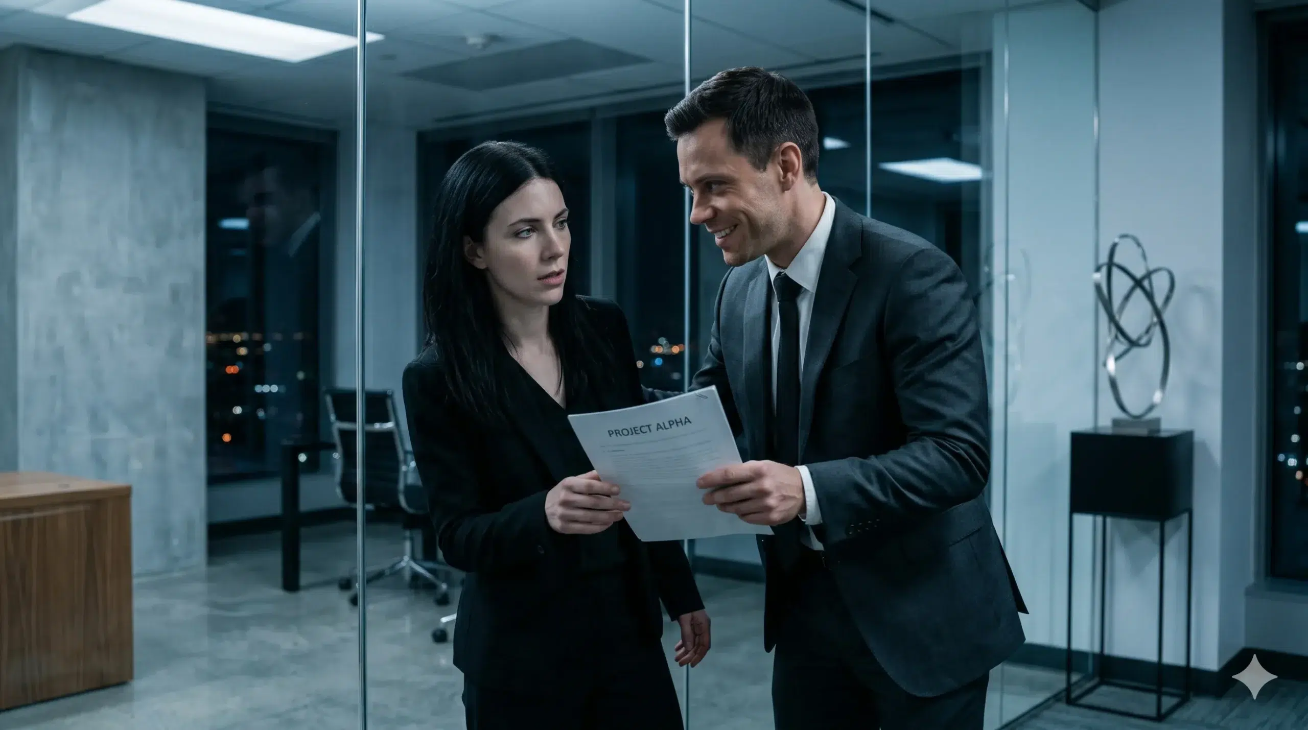 Colleagues demonstrating Machiavellian manipulation in the workplace