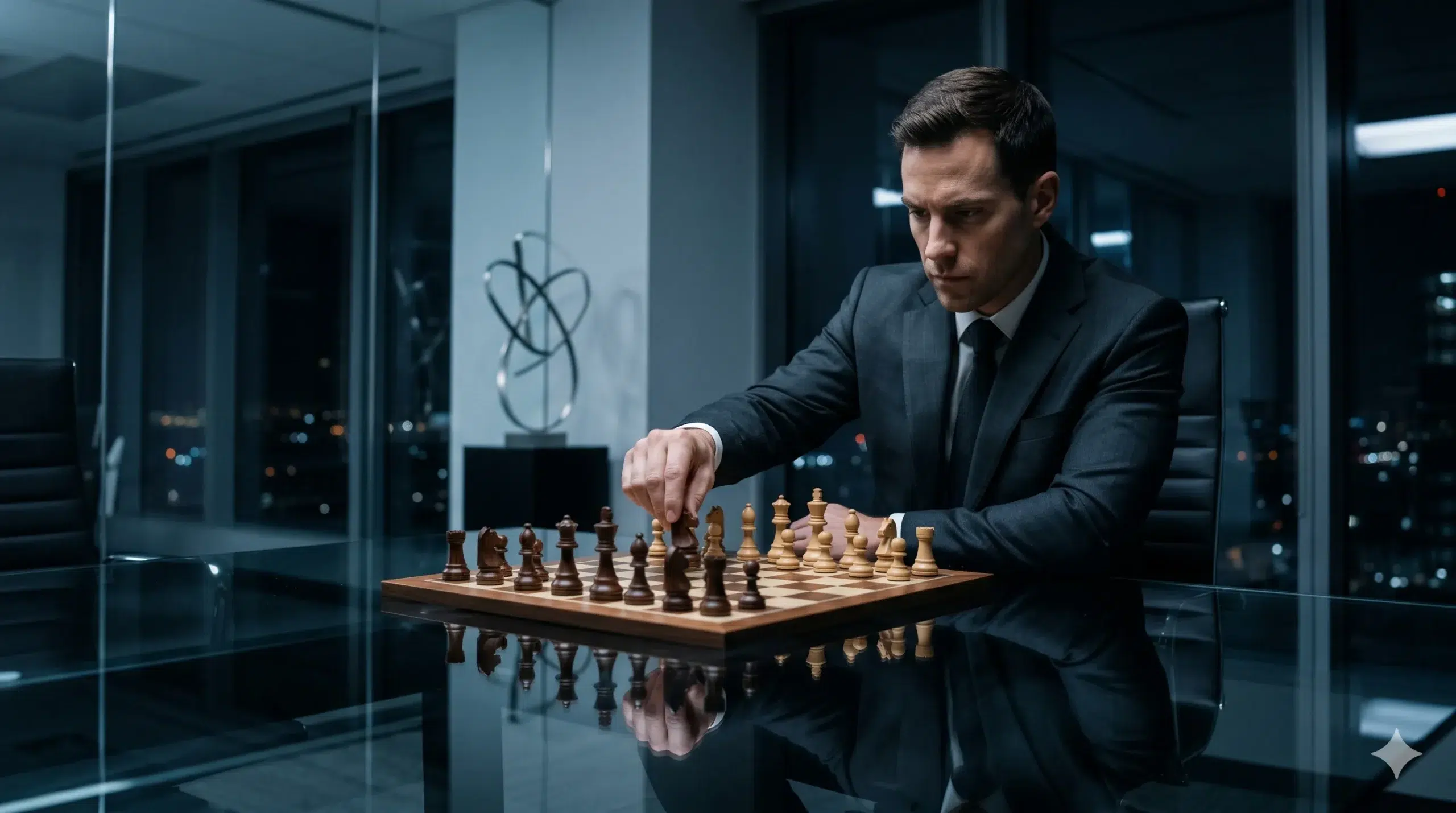 Professional moving chess piece representing Machiavellian strategy
