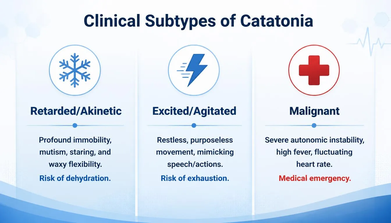 Catatonia clinical subtypes comparison graphic