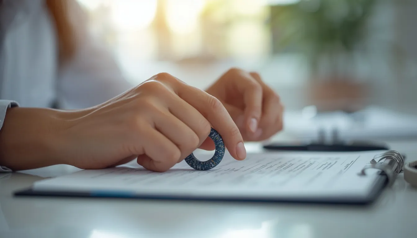 Hands using a fidget tool for habit reversal