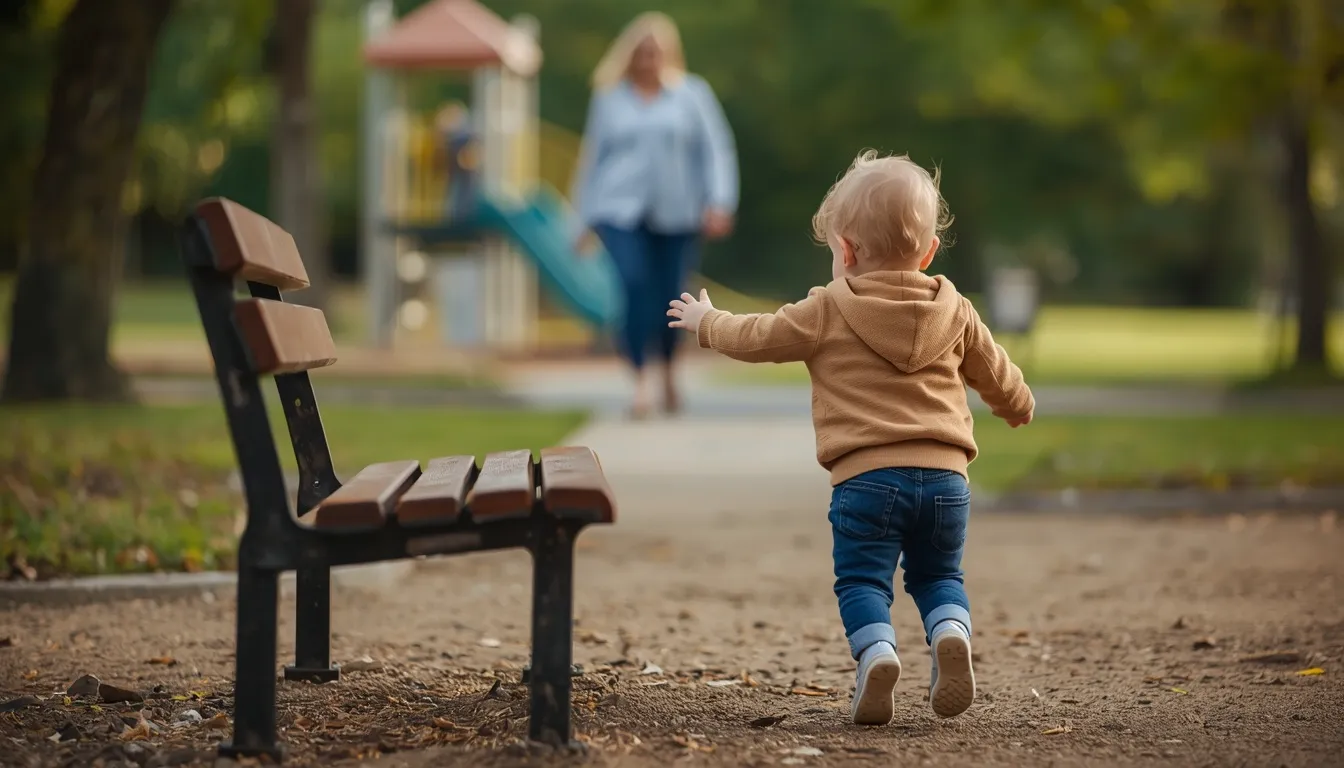 Toddler showing lack of stranger fear