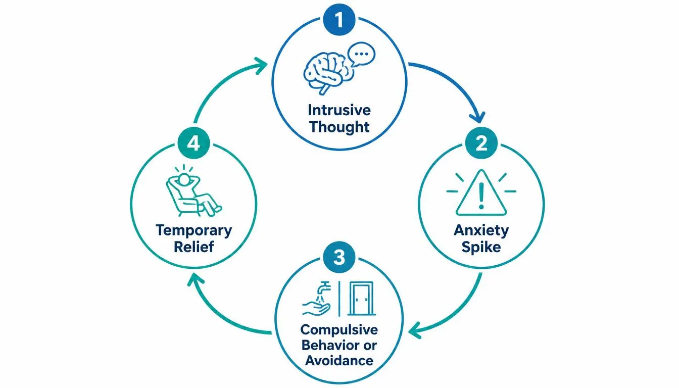 Flowchart of the OCD intrusive thought loop