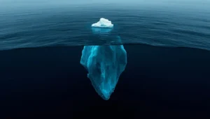 Iceberg showing conscious and The Unconscious Mind