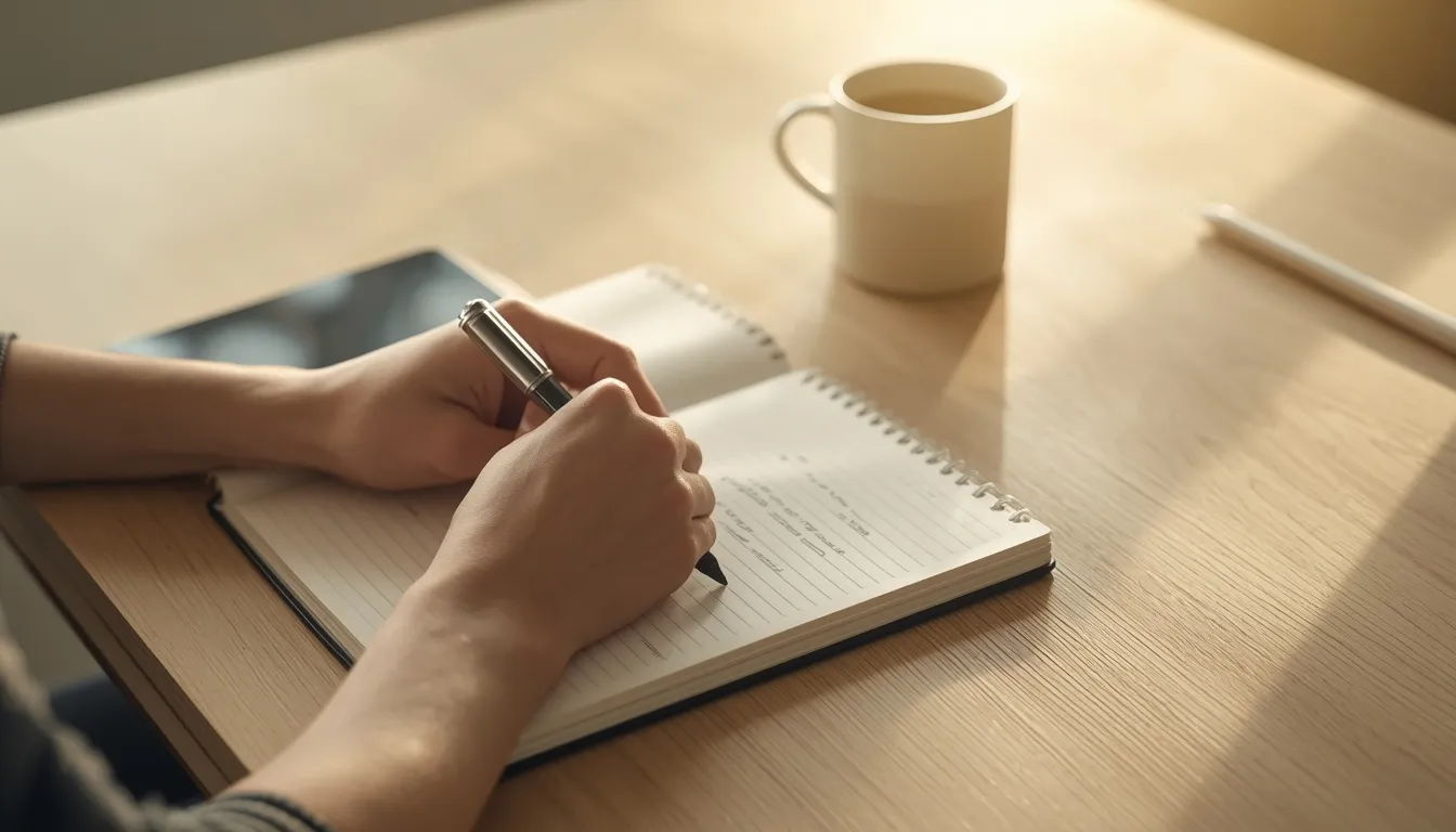 Person journaling to explore unconscious mind