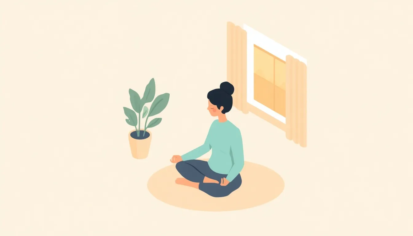 Person practicing mindfulness and grounding