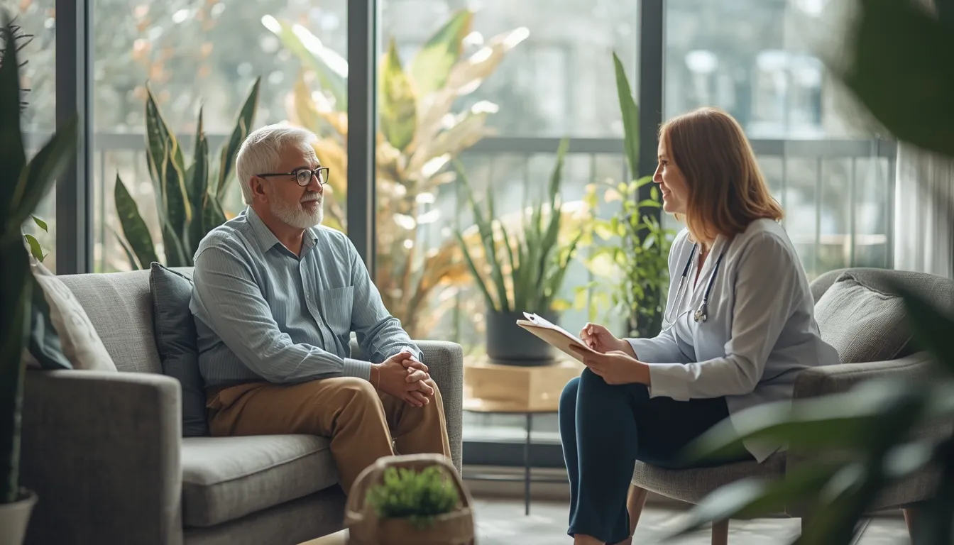 Patient in a gender-affirming therapy session
