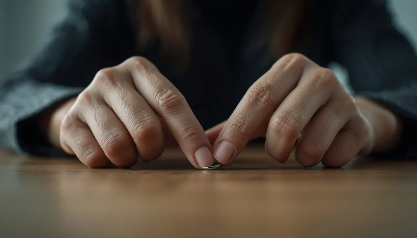 Hands nervously fidgeting due to OCD anxiety