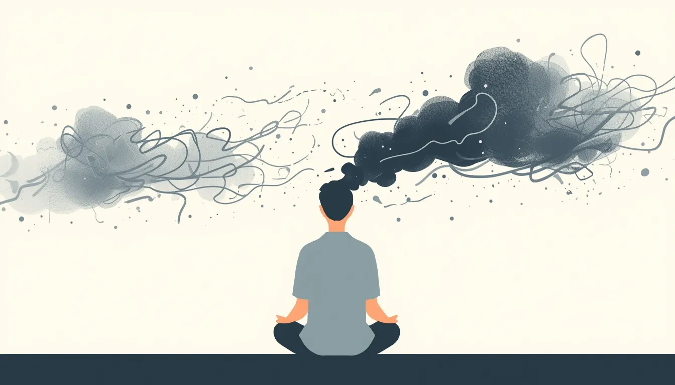 observing thoughts as passing clouds