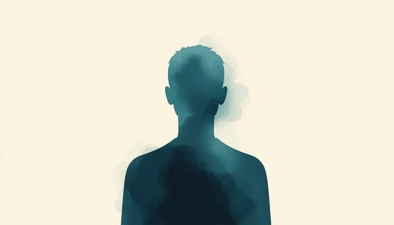 Abstract silhouette showing self-disconnection