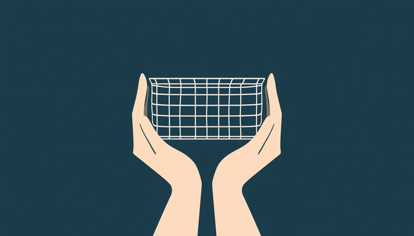 Two hands holding a safety net for support