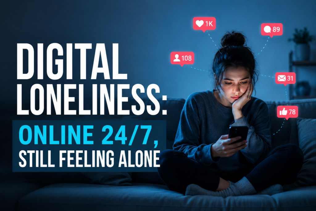 "Digital Loneliness: Online 24/7, Still Feeling Alone"