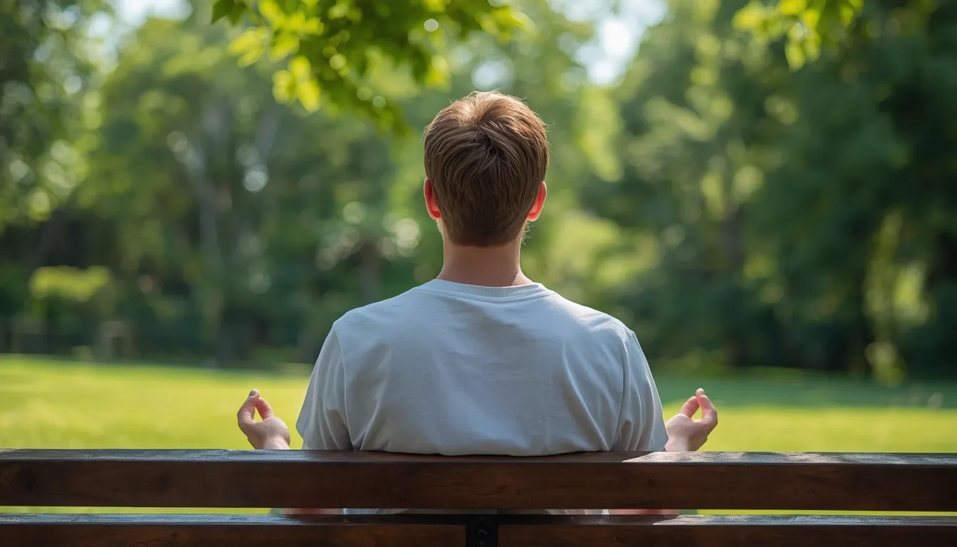 Person practicing mindfulness to relieve stress