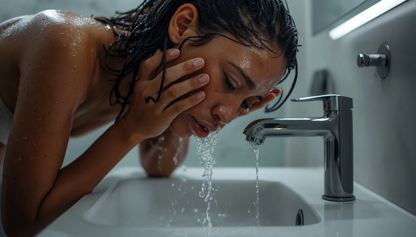 Splashing cold water on face to stop anger