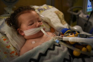 Baby receiving medical treatment