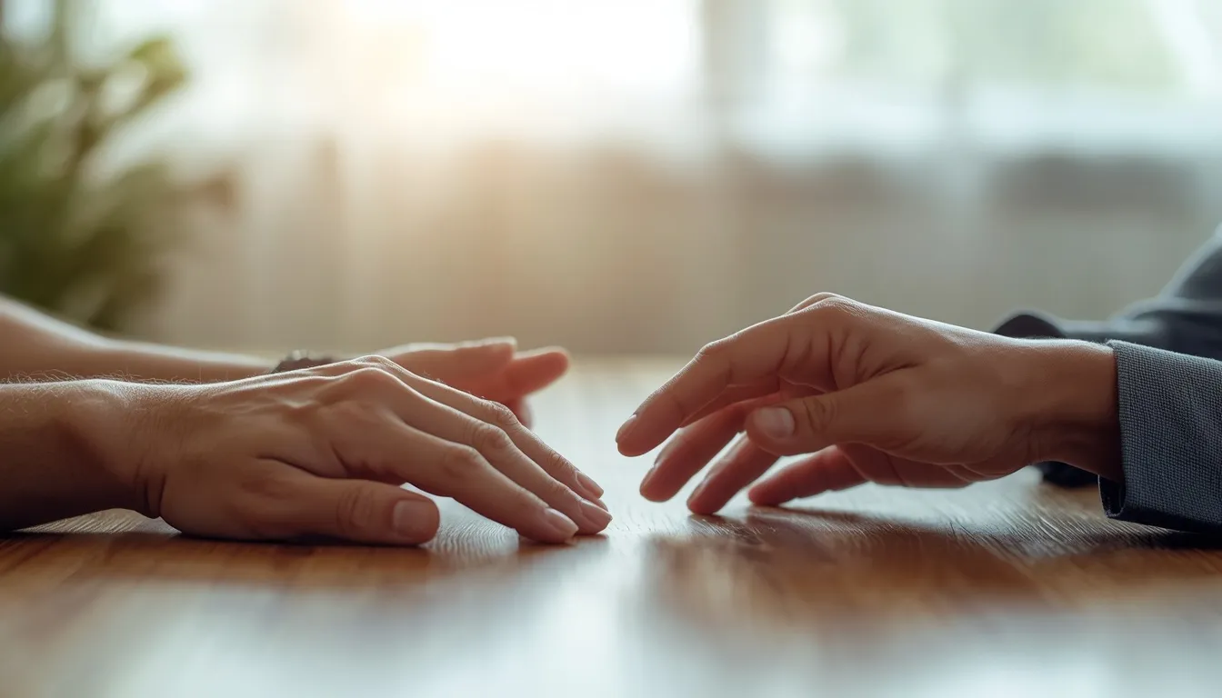 Couple rebuilding trust in trauma therapy