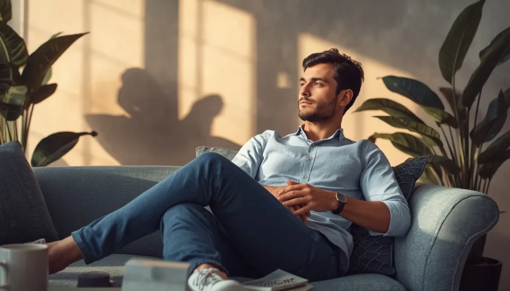 Man in a relationship counselling session