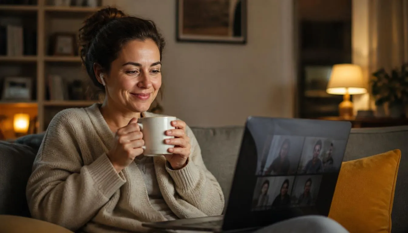 Person attending an online ADHD support group
