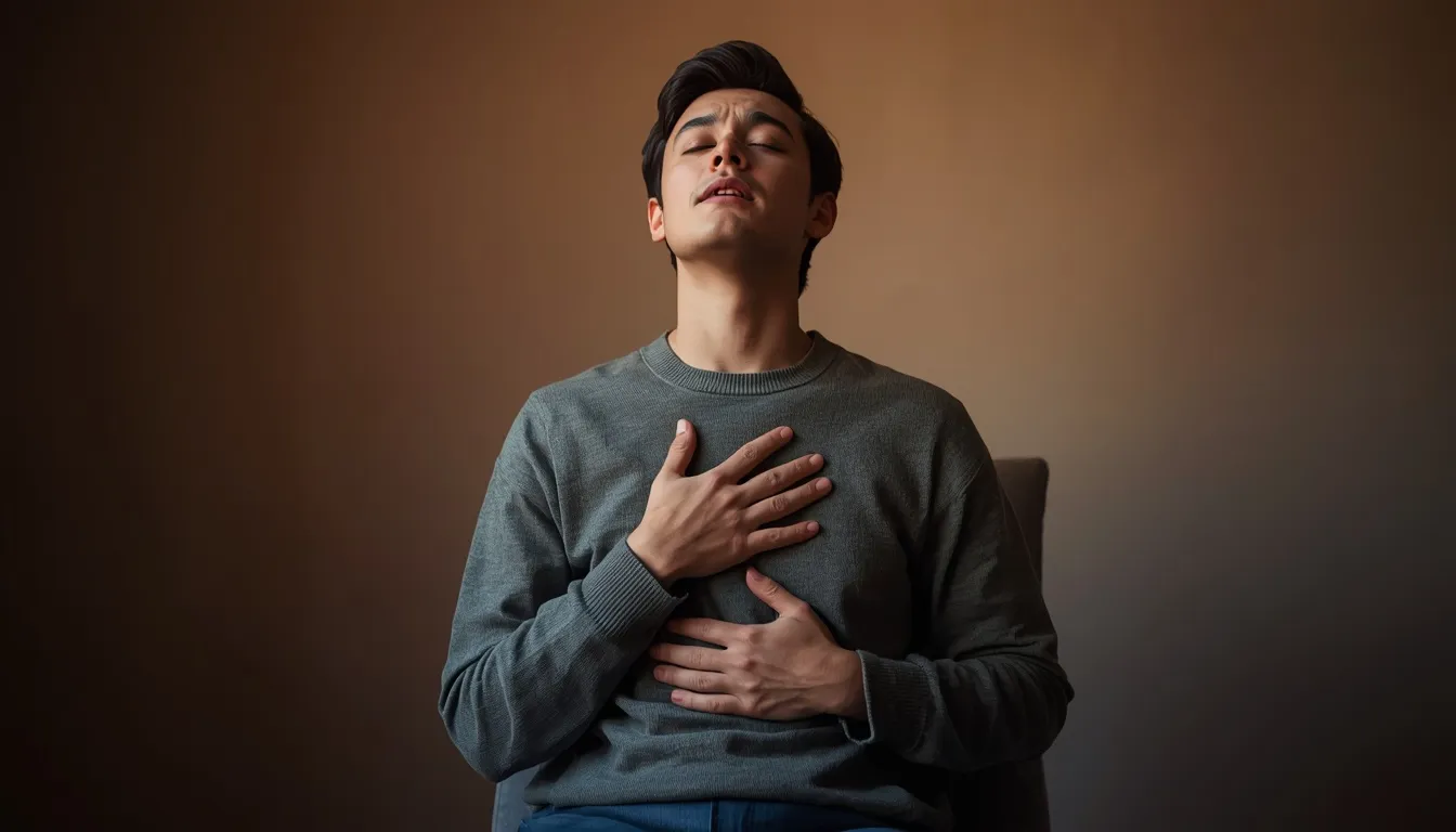 Person practicing somatic grounding for trauma