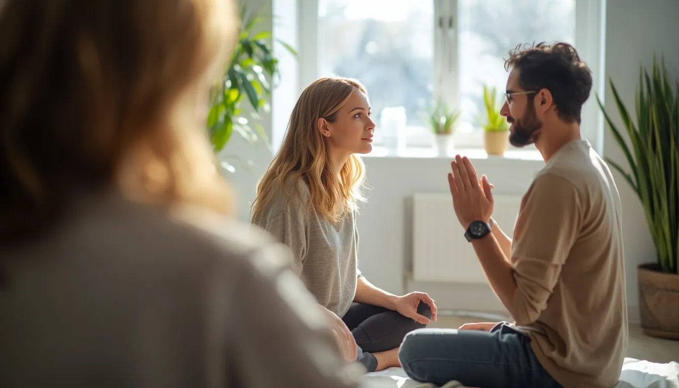 Trauma-informed couples therapy session