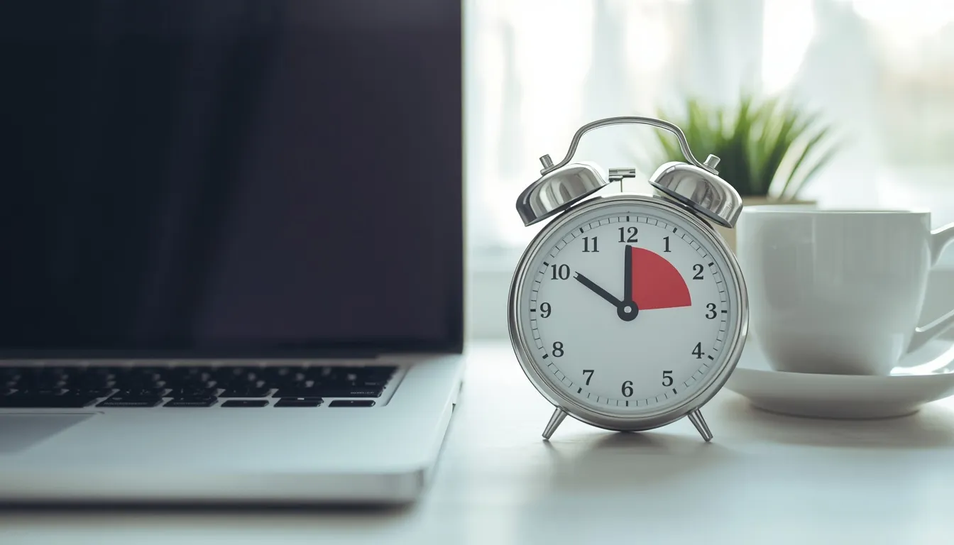 Visual timer showing red disc for ADHD coping