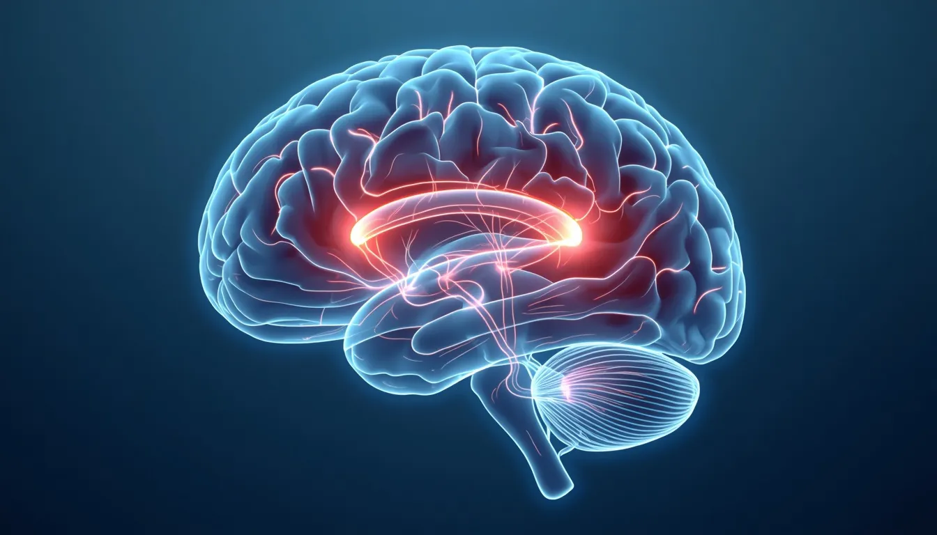 Brain anatomy highlighting the amygdala response