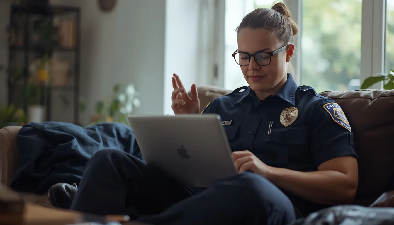 First responder using online trauma therapy